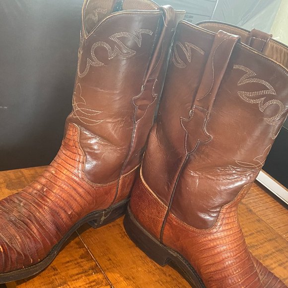 Lucchese | Shoes | Lucchese Peanut Brittle Lizard Vamp Mens 